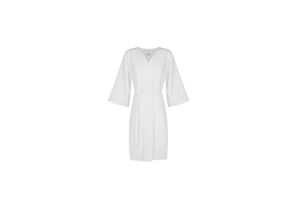 Casacca Riutilizzabile MEVI Bianco A Kimono Allacciatura Incrociata Tessuto Antimacchia